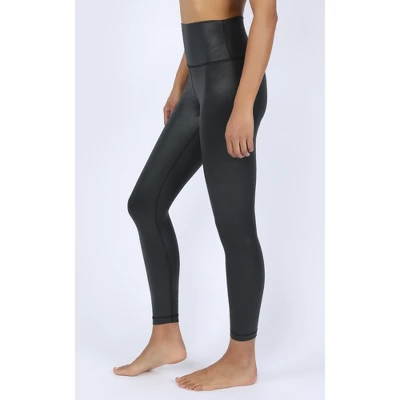 90 Degree By Reflex Womens Wonderlink High Waist Elastic Free Liquid Disco Foil Print Ankle Legging 3 90 Degree By Reflex Womens Wonderlink High Waist Elastic Free Liquid Disco Foil Print Ankle Legging