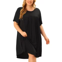 Agnes Orinda Women's Plus Size Comfort Solid Short Sleeve Nightgown -Style Haven Shop GUEST d3fa188d 2a30 47a5 b028 570cd4869f78