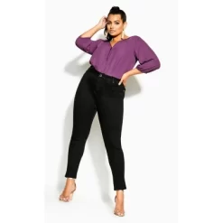 Women's Plus Size Harley Rip Cuff Jean - Black | CITY CHIC 9 Women's Plus Size Harley Rip Cuff Jean - Black | CITY CHIC -Style Haven Shop GUEST d60f63f5 ade9 444a 9126 02bc517f421f