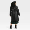 Women's Faux Leather Trench Coat - Ava & Viv™
