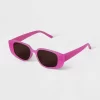 Women's Plastic Angular Rectangle Sunglasses - A New Day™ Light Pink -Style Haven Shop GUEST d7d26195 a178 4f0d a632 fd5f939feafa