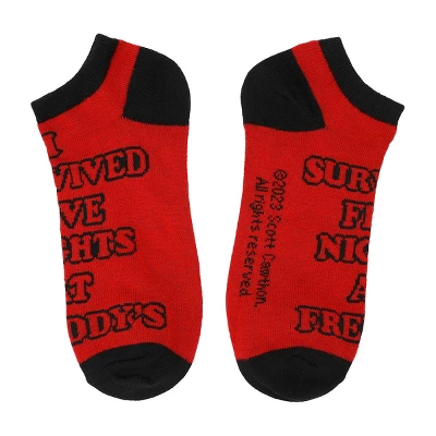 Five Nights At Freddy’s Menacing Characters Adult 5-Pair Ankle Socks 4 Five Nights At Freddy’s Menacing Characters Adult 5-Pair Ankle Socks - Image 2