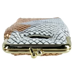 CTM Women's Mesh Pattern Cigarette Case With Lighter Pocket & Kiss Lock Closure