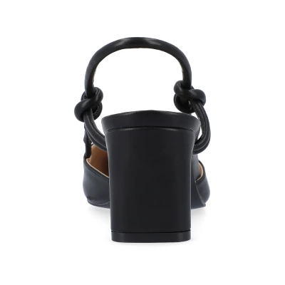 Journee Collection Womens Margeene Sling Back Covered Block Heel Pumps 4 Journee Collection Womens Margeene Sling Back Covered Block Heel Pumps - Image 2