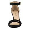 Allegra K Women's Kitten Heel Ankle Strap Sandals Shoes