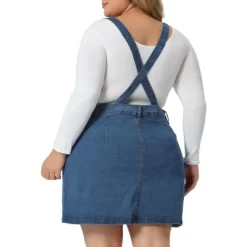 Agnes Orinda Women's Plus Size Suspender Adjustable Strap Cross Back Mini A-Line Denim Skirts -Style Haven Shop GUEST dd0ed130 dc9a 4a91 bc5c 60a22a07beee