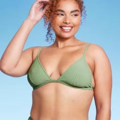 Women's Ribbed Fixed Triangle Bikini Top - Wild Fable™ -Style Haven Shop GUEST dd910e2e 2097 4f12 a3c8 b14fb63f96b9