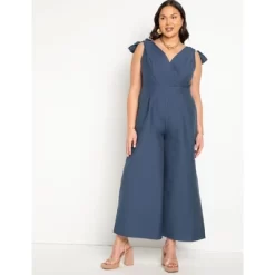 ELOQUII Women’s Plus Size Tie Strap Wide Leg Jumpsuit -Style Haven Shop GUEST dec5a7af 006b 4011 99d4 37b4e8bb5b7e
