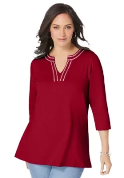 Jessica London Women’s Plus Size Notch Neck Tunic -Style Haven Shop GUEST df282c1e 33fc 43f2 bd08 e74a844d3296