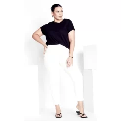 Women's Plus Size Butter Denim Pull On Jean White - Tall | AVENUE 7 Women's Plus Size Butter Denim Pull On Jean White - Tall | AVENUE -Style Haven Shop GUEST df6a8166 8e62 46a0 924e 0b8dae146b42