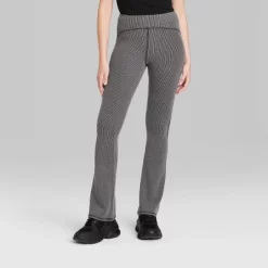 Women's Ribbed Flare Leggings - Wild Fable™