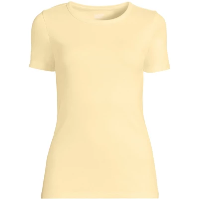Lands' End Women's Cotton Rib Short Sleeve Crewneck T-shirt 9 Lands' End Women's Cotton Rib Short Sleeve Crewneck T-shirt - Image 7