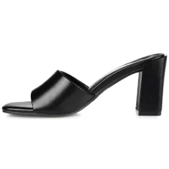 Journee Collection Womens Alisia Open Toe High Block Heel Pumps