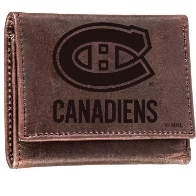 Evergreen Montreal Canadiens Crazy Horse Collection Tri-Fold Wallet 3 Evergreen Montreal Canadiens Crazy Horse Collection Tri-Fold Wallet
