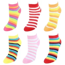 CTM Women's Multi-Color Striped Low Cut Socks (6 Pack) -Style Haven Shop GUEST e4a07f83 79d2 41cb a0b2 f0999d2e86e3