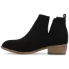 Journee Collection Womens Rimi Pull On Stacked Heel Booties