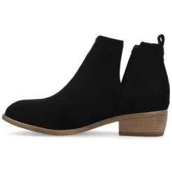 Journee Collection Womens Rimi Pull On Stacked Heel Booties