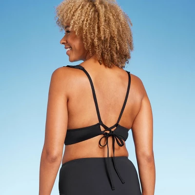 Women's Ruffle V-Neck Longline Triangle Bikini Top - Shade & Shore™ 6 Women's Ruffle V-Neck Longline Triangle Bikini Top - Shade & Shore™ - Image 4