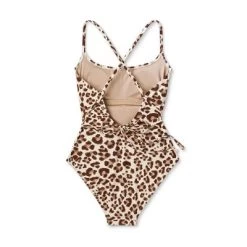 Women's Leopard Print Wrap Belt Medium Coverage One Piece Swimsuit - Kona Sol™ Beige -Style Haven Shop GUEST e5db5a6d 4648 4519 b76a c2ad0fd48ff2