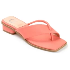 Journee Collection Womens Mina Tru Comfort Foam Flip Flop Low Block Heel Sandals -Style Haven Shop GUEST e678d39d 824a 4162 a814 2d306b356caf