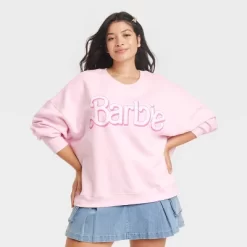 Women's Barbie Logo Graphic Sweatshirt - Pink -Style Haven Shop GUEST e6b834c1 84c7 4080 83e2 2875f07d9661