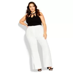 Women's Plus Size Luna Pant - Ivory | CITY CHIC -Style Haven Shop GUEST e81cb4cc 816a 48ad a09c 3b70ced04b7d