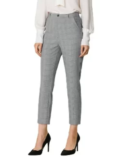 Allegra K Women's Plaid High Waist Elastic Back Office Work Ankle Pants -Style Haven Shop GUEST e90c2083 2b34 483e 98ce 7e78e1979f02