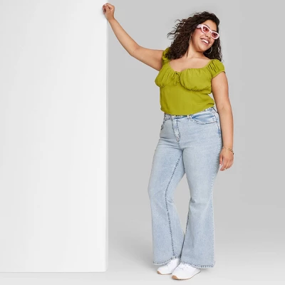 Women's High-Rise Flare Jeans - Wild Fable™ Light Wash 6 Women's High-Rise Flare Jeans - Wild Fable™ Light Wash - Image 4