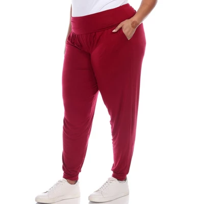 Women's Plus Size Harem Pants - White Mark 4 Women's Plus Size Harem Pants - White Mark - Image 2