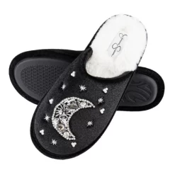Jessica Simpson Women's Velour Slip-On Moon & Star Embellished Slipper -Style Haven Shop GUEST eb877917 7594 4154 be0e 2ce01fc245d8