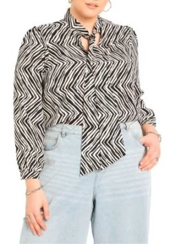 ELOQUII Women’s Plus Size Tie Neck Blouse -Style Haven Shop GUEST ebaa8da7 11ff 43e7 8575 40e92c6c1786