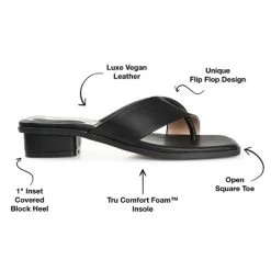 Journee Collection Womens Mina Tru Comfort Foam Flip Flop Low Block Heel Sandals -Style Haven Shop GUEST ed85ca4c 1665 44ad 8d3b ee15eda44a86