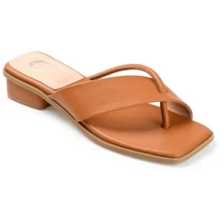 Journee Collection Womens Mina Tru Comfort Foam Flip Flop Low Block Heel Sandals -Style Haven Shop GUEST ee353ab5 945b 4482 b6d3 92389c994139