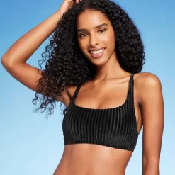 Women's Velour Ribbed Bralette Bikini Top - Shade & Shore™ Black 11 Women's Velour Ribbed Bralette Bikini Top - Shade & Shore™ Black -Style Haven Shop GUEST ee35fe9c 6353 4e7a a859 bef1d409d521