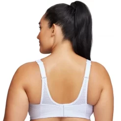 Glamorise Womens Custom Control Sports Wirefree Bra 1166 White