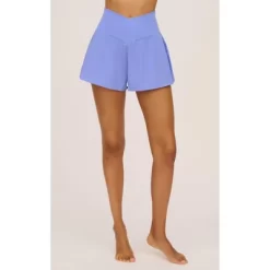 90 Degree By Reflex Womens Woven Crossfire Short With Crossover Waist And Built-in Shorts -Style Haven Shop GUEST ee636be4 056d 41b2 a468 eca468eefd7c