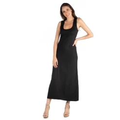 24seven Comfort Apparel Scoop Neck Maxi Dress With Racerback Detail