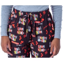 DC Comics Women's Harley Quinn Love Stinks Loungewear Pajama Pants Black -Style Haven Shop GUEST ef6b90f3 24df 49c4 b7a8 3cb8088ce3c0