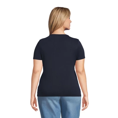Lands' End Women's Cotton Rib Short Sleeve Crewneck T-shirt 3 Lands' End Women's Cotton Rib Short Sleeve Crewneck T-shirt