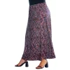 Womens Plus Size Abstract Floral A Line Maxi Skirt