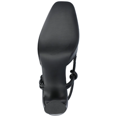 Journee Collection Womens Margeene Sling Back Covered Block Heel Pumps 6 Journee Collection Womens Margeene Sling Back Covered Block Heel Pumps - Image 4