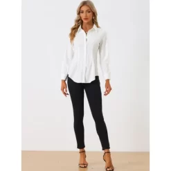 Allegra K Women's Cinched Waist Long Sleeve Button Up Belted Tunic Shirt 10 Allegra K Women's Cinched Waist Long Sleeve Button Up Belted Tunic Shirt -Style Haven Shop GUEST f5a38d9c ae99 405a b88f 022f9b7b769a