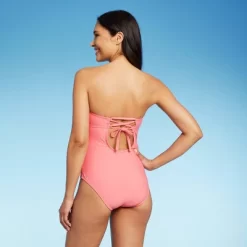 Women's Twist-Front Bandeau Classic One Piece Swimsuit - Kona Sol™