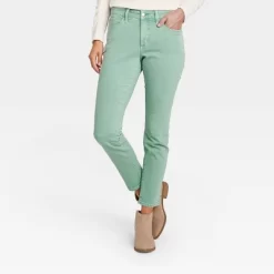 Women's Mid-Rise Skinny Stretch Ankle Jeans - Universal Thread™ Green -Style Haven Shop GUEST f75877ee bf1c 4c53 86ca 4fa9bf942023