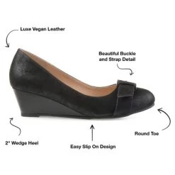 Journee Collection Womens Graysn Comfort Insole Slip On Round Toe Wedge -Style Haven Shop GUEST f7f373cc f8d1 487d b887 311f9acfc5a7