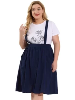 Agnes Orinda Women's Plus Size Casual Elastic Waist Suspender Skirt With Front Pockets 10 Agnes Orinda Women's Plus Size Casual Elastic Waist Suspender Skirt With Front Pockets -Style Haven Shop GUEST f878086a 2cee 4b7c 9d1d ad8cbadb8e66