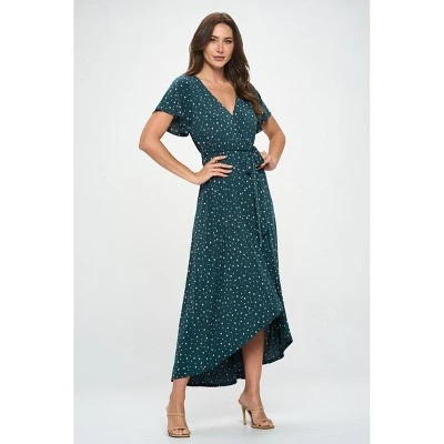WEST K Women's Georgia Faux Wrap Dress With High-Low Hem And Tie Waist 20 WEST K Women's Georgia Faux Wrap Dress With High-Low Hem And Tie Waist - Image 18