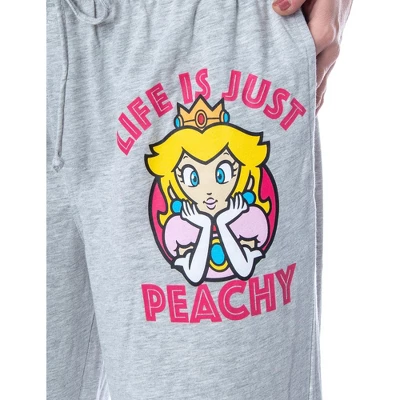 Nintendo Women's Super Mario Princess Peach Life Is Peachy Comfy Pajama Pants 4 Nintendo Women's Super Mario Princess Peach Life Is Peachy Comfy Pajama Pants - Image 2