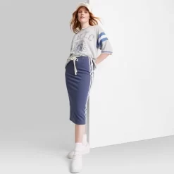 Women's Ascot + Hart Graphic Midi Skirt - Blue 12 Women's Ascot + Hart Graphic Midi Skirt - Blue -Style Haven Shop GUEST fb2882f6 aa42 4a1f 9288 8dd75902c5cc