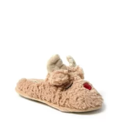 Dearfoams Womens Shay Scuff With Applique